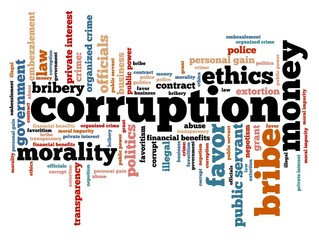 Corruption - tag cloud