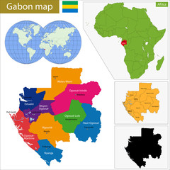 Gabon map