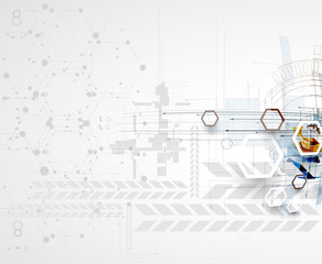 Fototapeta premium abstract technology background Business & development direction