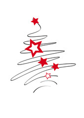 tannbaum mit roten sternen