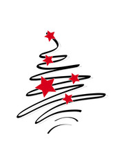 tannenbum mit roten sternen II