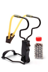 Slingshot and metallic balls