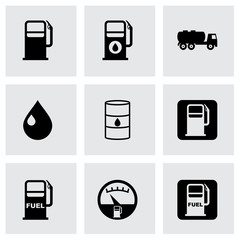 Vector gas station icon set
