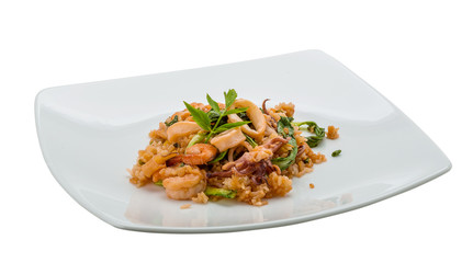 Rice with seafood