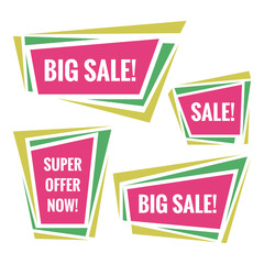 Sale and offer abstract vector banners concept