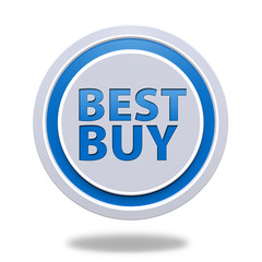 Best buy circular icon on white background