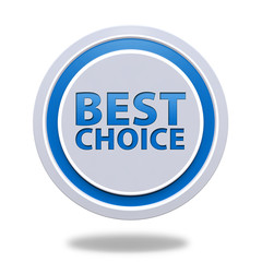 Best choice circular icon on white background