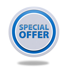 Special offer circular icon on white background
