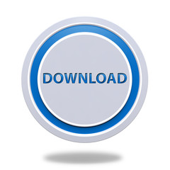 download circular icon on white background