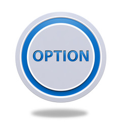 option circular icon on white background