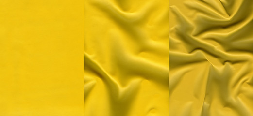 Set of  yellow leather textures