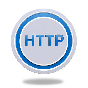 http circular icon on white background
