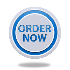 Order now circular icon on white background