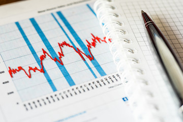 Stock graphic, write the result