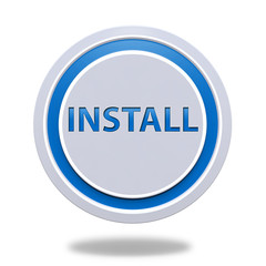 Installation circular icon on white background