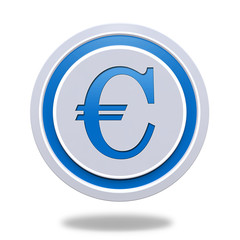 Obraz premium Euro circular icon on white background