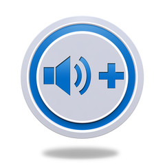 volume circular icon on white background