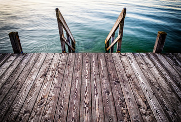Fototapeta premium old wooden jetty