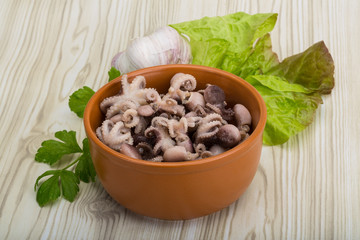Boiled octopus