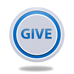 Give circular icon on white background