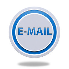 E-mail circular icon on white background