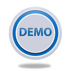 Demo circular icon on white background
