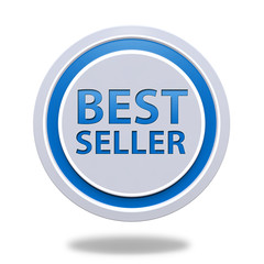 Best seller circular icon on white background