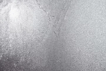 Crédence de cuisine en verre imprimé Hiver Ice and frost on frozen window