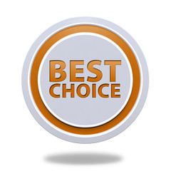 Best choice circular icon on white background