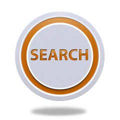 search circular icon on white background