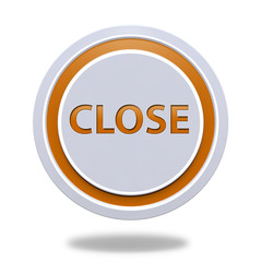 close circular icon on white background