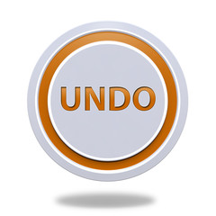 undo circular icon on white background