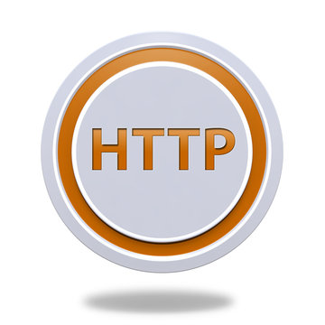 http circular icon on white background
