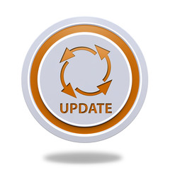 Update circular icon on white background