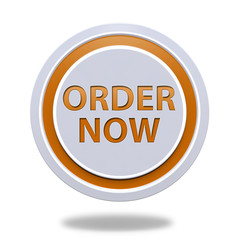 Order now circular icon on white background
