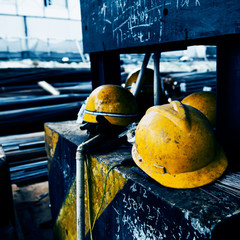 Some construction helmets