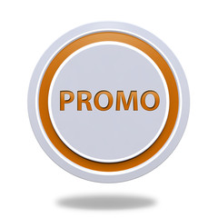 Promo circular icon on white background