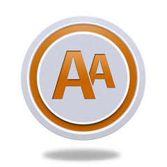 Alphabet circular icon on white background