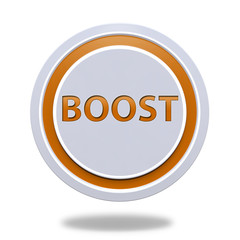 Boost circular icon on white background