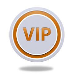 Vip circular icon on white background