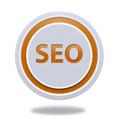 Seo circular icon on white background