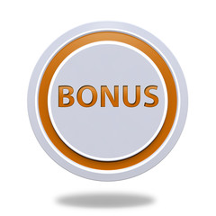 Bonus circular icon on white background
