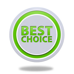 Best choice circular icon on white background