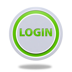login circular icon on white background