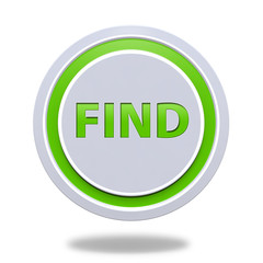 find circular icon on white background