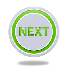next circular icon on white background