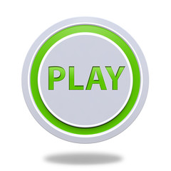 play circular icon on white background