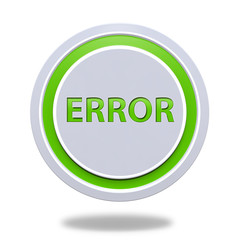 error circular icon on white background