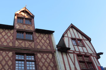 Maine et Loire - Saumur - Maisonss anciennes à colombages