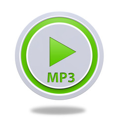 music circular icon on white background